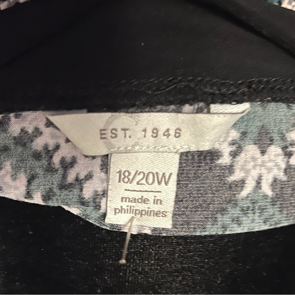 CATO EST.1946 DELIGHTFUL WHITE GREEN & BLACK DIAMOND & STITCHING DESIGN PLUS TOP - Picture 10 of 11